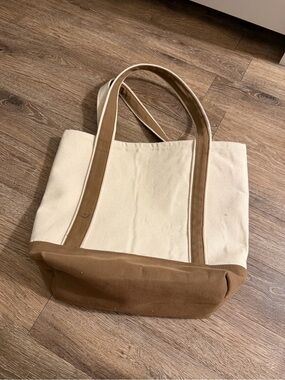 Marshalls Cream and Brown Canvas Tote